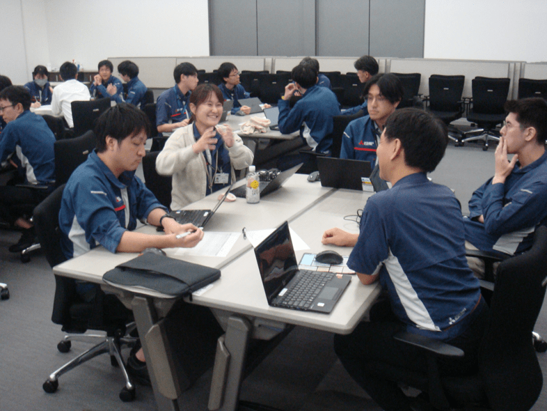 Group discussion on addressing social challenges through one’s own job